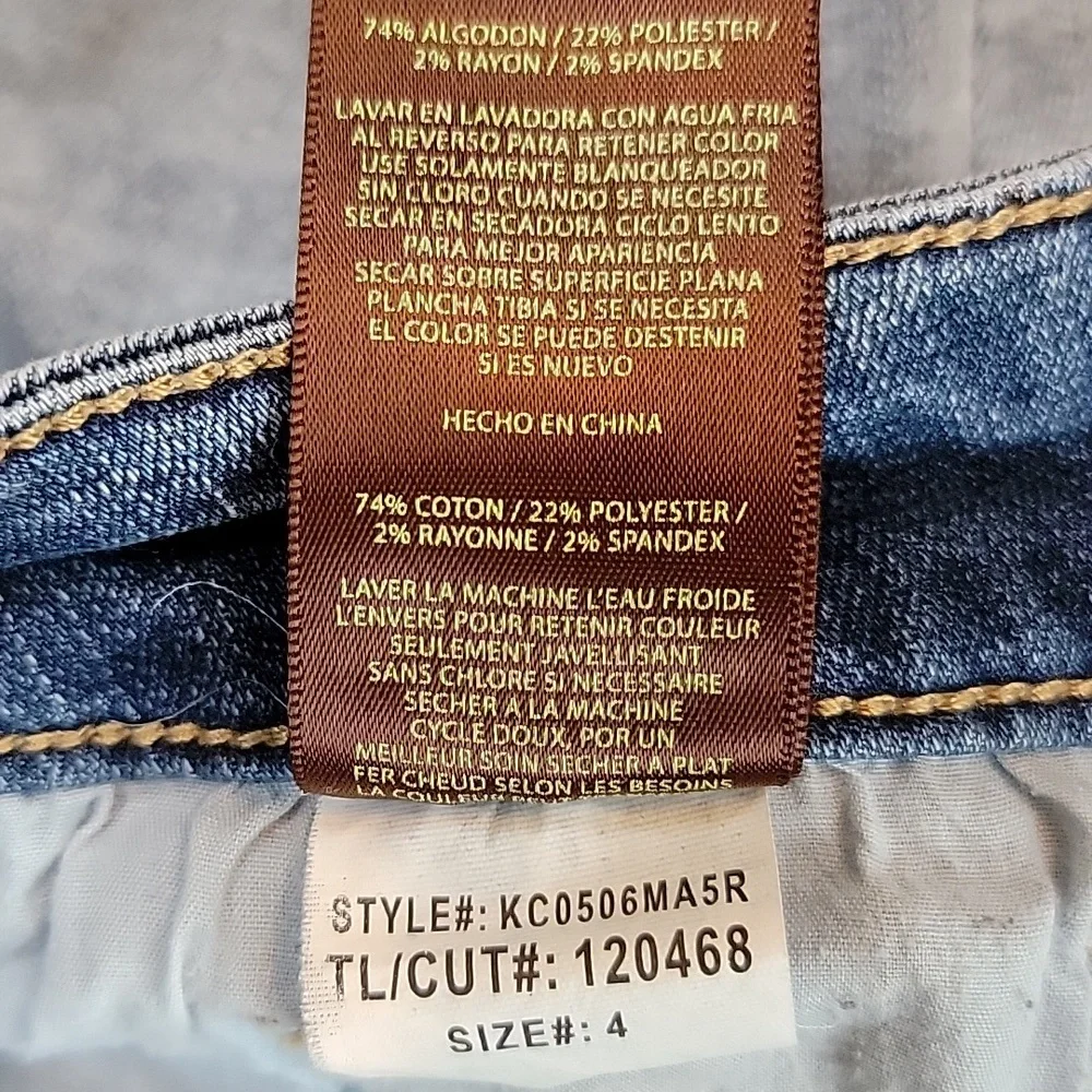 Kut from the Kloth Distressed BARDOT Crop Skinny Boyfriend Jeans Size 4 EUC - Picture 9 of 16